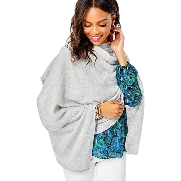 Lilly Pulitzer Accessories - Lilly Pulitzer Terri Cashmere Wrap - Heathered Foggy Grey